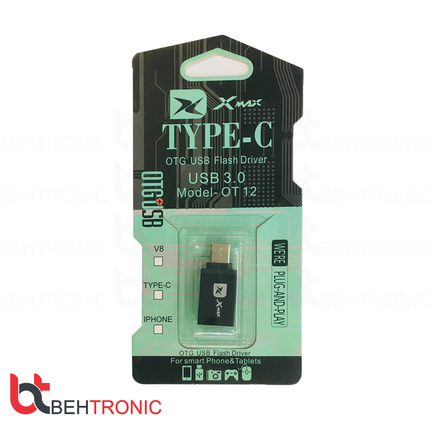 مبدل TYPE-C OTG USB Flash Driver برند XMAX - بهترونیک - خرید لامپ.